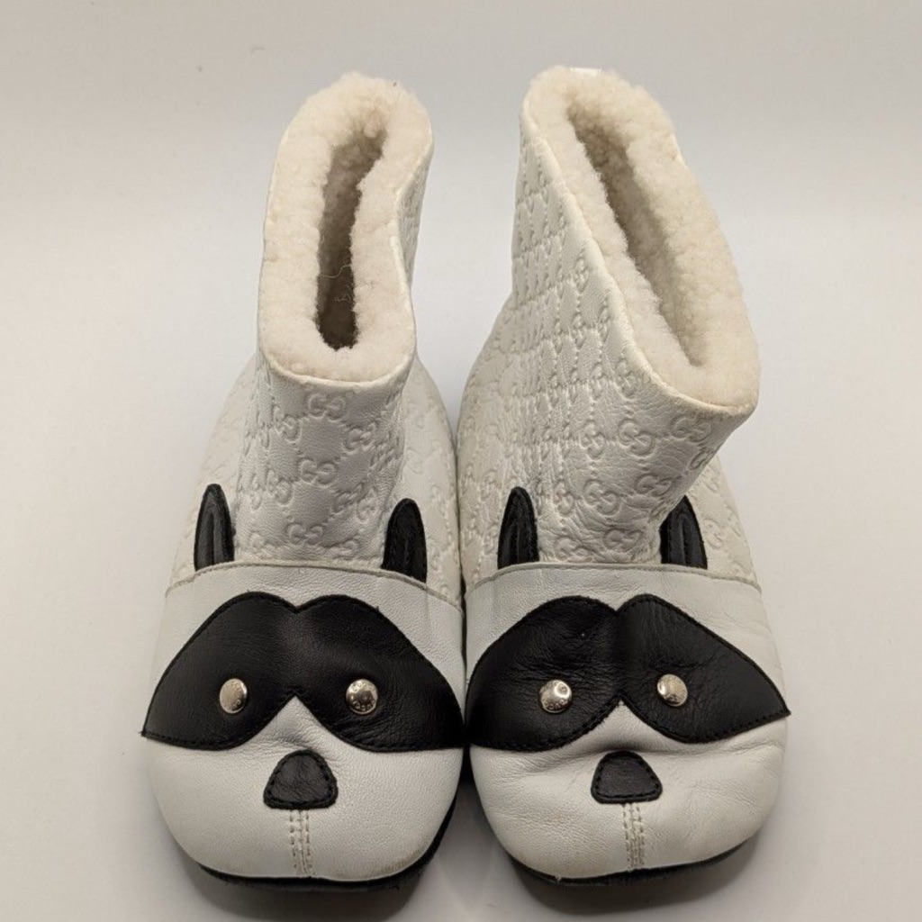Authentic Gucci Toddler Raccoon Booties 6c/7c